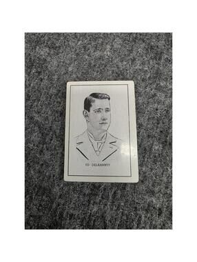 Ed Delahanty 1950 Hall of Fame Black & White Baseball Card